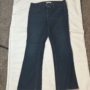 White House Black Market Dark Blue Flare Boot Leg Jeans